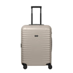 Lieblingstasche UPGRADE 4w Trolley M in beige with a hard shell, telescopic handle, and four smooth-rolling wheels.