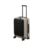 Lieblingstasche UPGRADE 4w Trolley S VT in beige and black with a front pocket and extendable handle