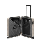 Lieblingstasche UPGRADE 4w Trolley S20 open suitcase with grey interior lining, mesh pockets, and telescopic handle