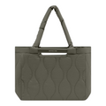 Lieblingstasche Vaasa quilted shopping basket in olive green with padded handles and minimalist design