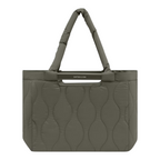 Lieblingstasche Vaasa quilted shopping basket in olive green with padded handles and minimalist design