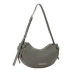 Lieblingstasche Win Re shoulder bag in olive green textured leather with gold logo and knot details.