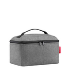 Lieblingstasche grey padded beauty case with top handle and zipper closure for travel and makeup organization