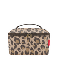 Lieblingstasche leopard print beauty case with a top handle, zip closure, and spacious padded interior.