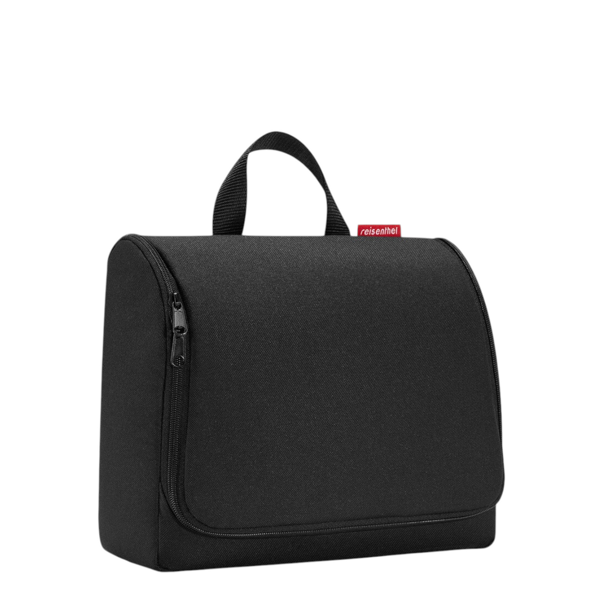 Lieblingstasche Toiletbag XL travel toiletry bag in black water-repellent polyester with a top carry handle.
