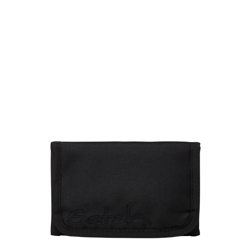 Lieblingstasche black wallet in Scandi style with durable fabric, coin compartments, and transparent ID window