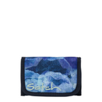 Lieblingstasche Satch wallet in blue abstract cloud print with durable fabric and secure fold-over design