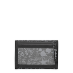 Lieblingstasche Satch wallet in black with a graffiti pattern, featuring a transparent mesh window and zip pocket.