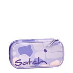 Lieblingstasche Satch pencil case in purple with floral pattern, made from recycled PET bottles.