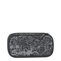 Lieblingstasche Satch Schlamperbox pencil case in grey with black graffiti print and durable recycled material