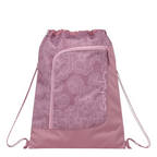 Lieblingstasche Satch drawstring sports bag in dusty pink with a white floral pattern and front zipper pocket