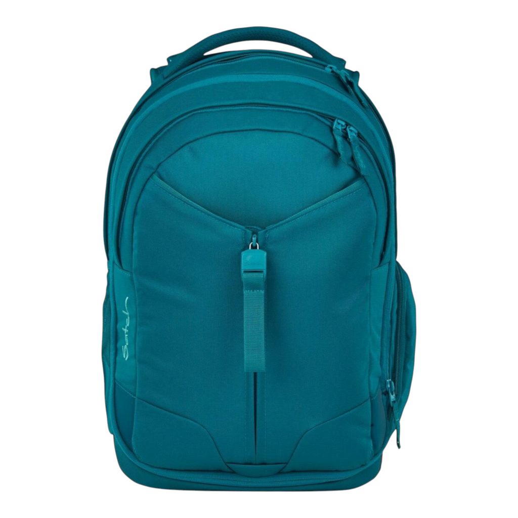 Lieblingstasche satch Match school backpack in teal made from recycled materials with front storage pocket