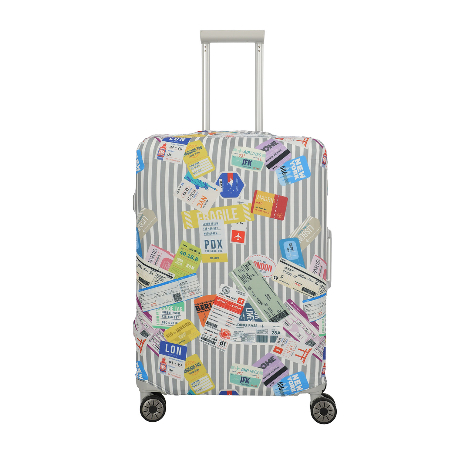 travelite_ACCESSOIRES-Kofferh-lle-M_316_97_mulricolor-Tickets travelite ACCESSOIRES Kofferhülle M